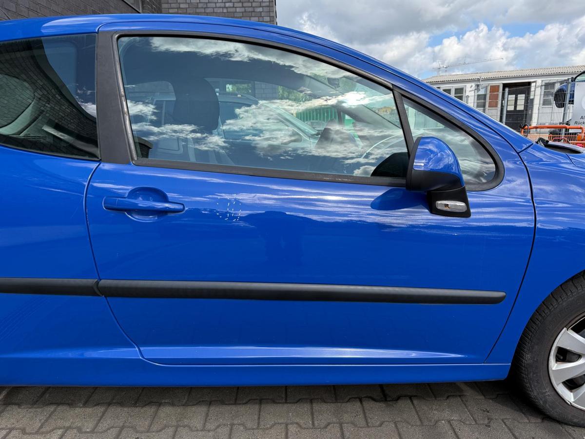 Peugeot 207 original Tür rechts EGJ Blau Santorin Rohbau BJ07